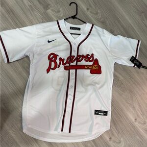 RONALD ACUNA JR. ATLANTA BRAVES AUTHENTIC WHITE NIKE JERSEY